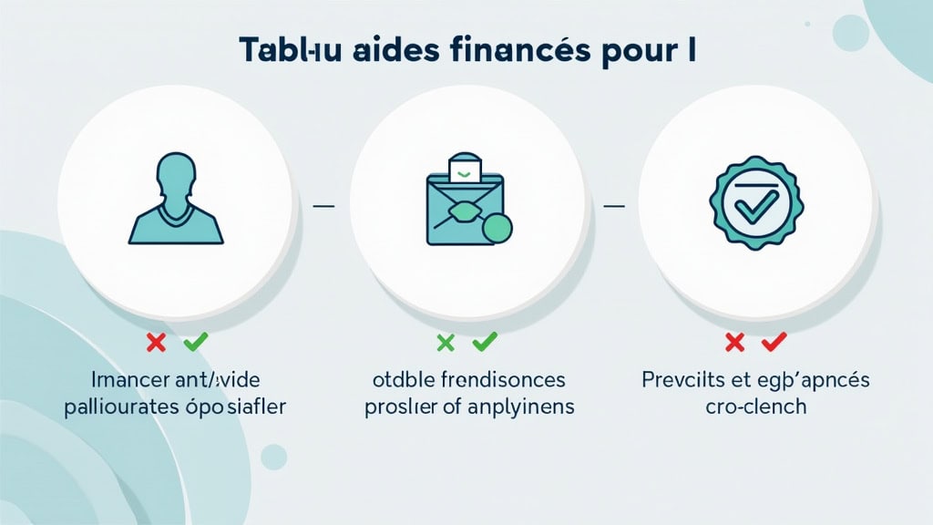 Tableau des aides financières pour l