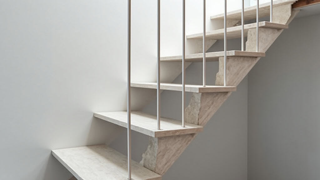 Technicien certifié en train de mesurer un escalier à Montréjeau pour une installation sur mesure
