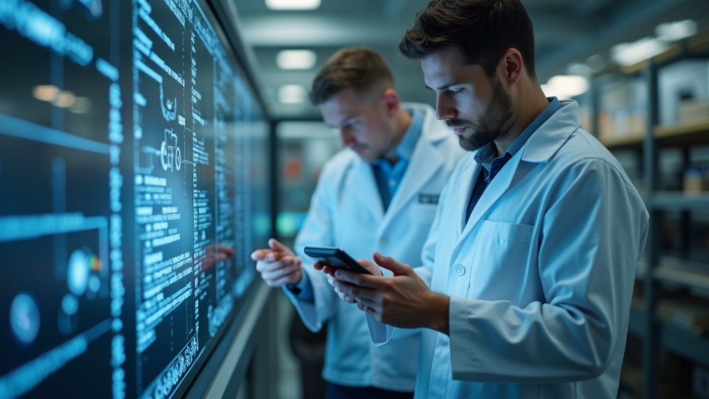 Technicien effectuant l