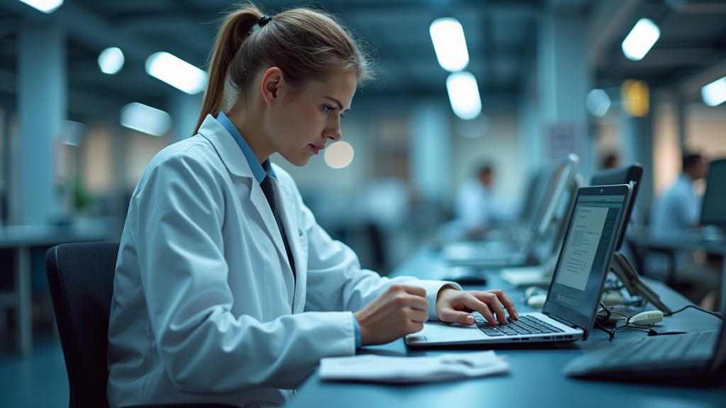 Technicien effectuant l