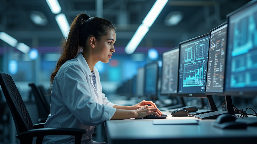 Technicien effectuant l