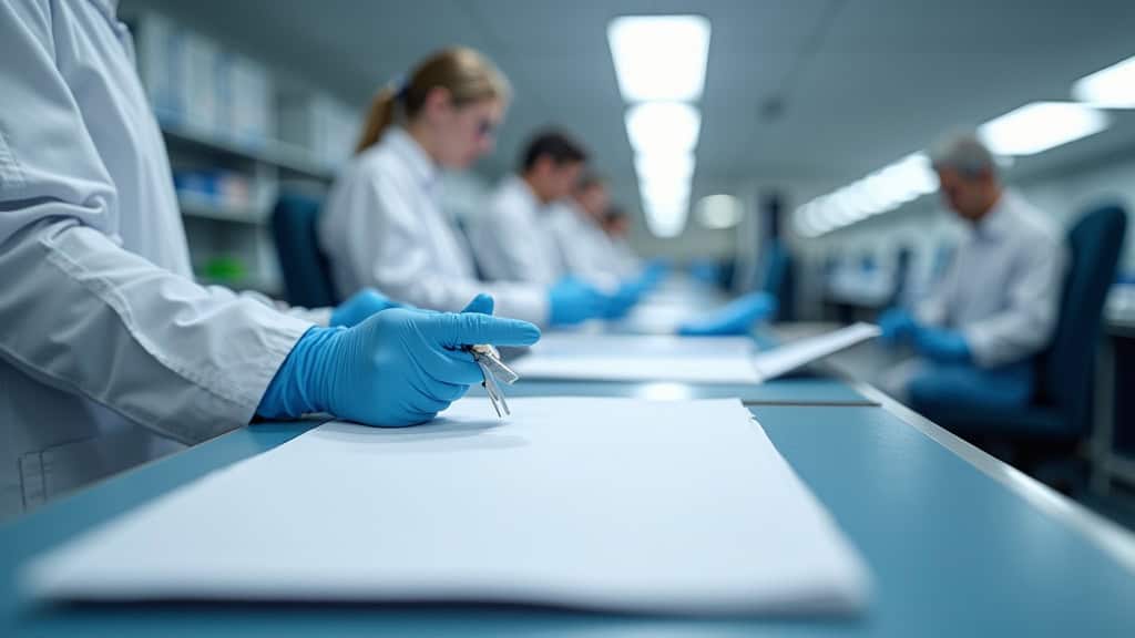 Technicien effectuant l