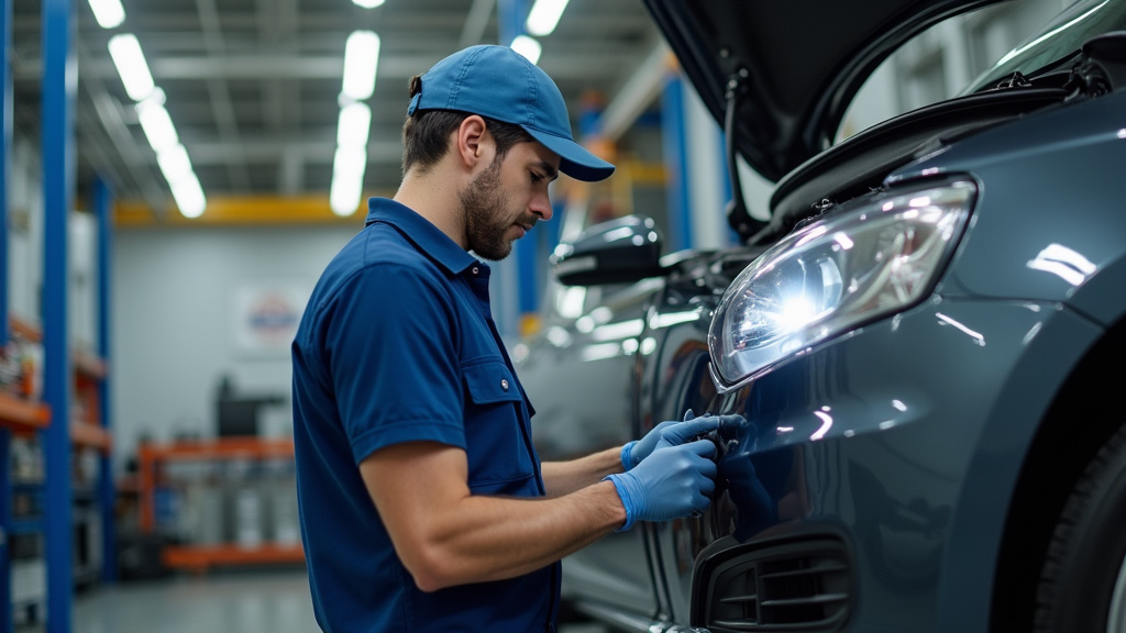 Technicien effectuant la maintenance d