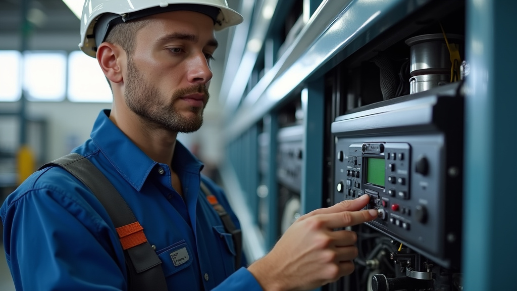 Technicien effectuant la maintenance d