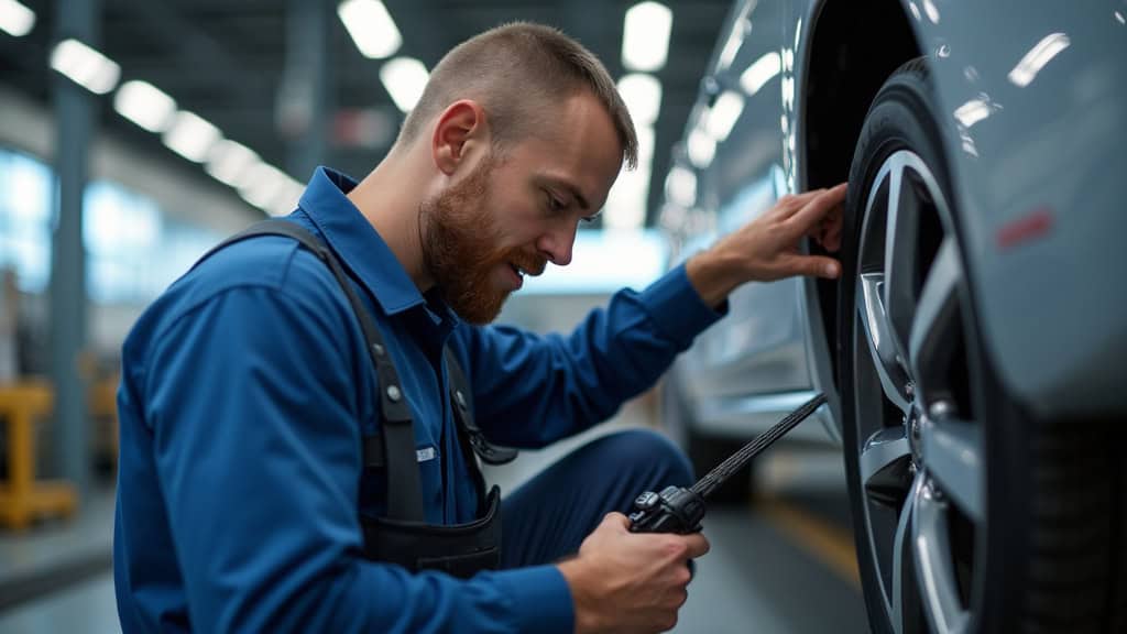 Technicien effectuant la maintenance d
