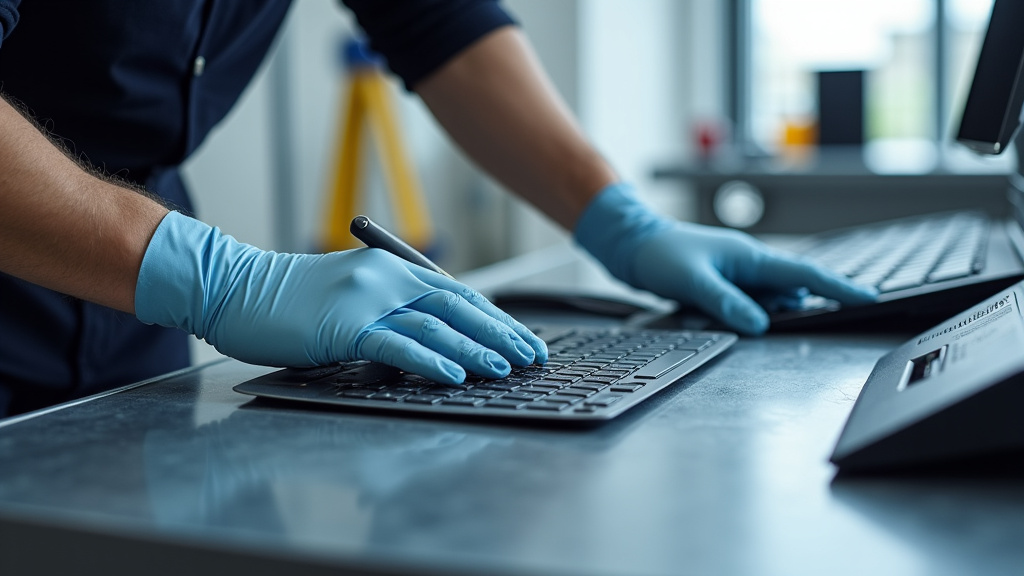 Technicien effectuant la maintenance d