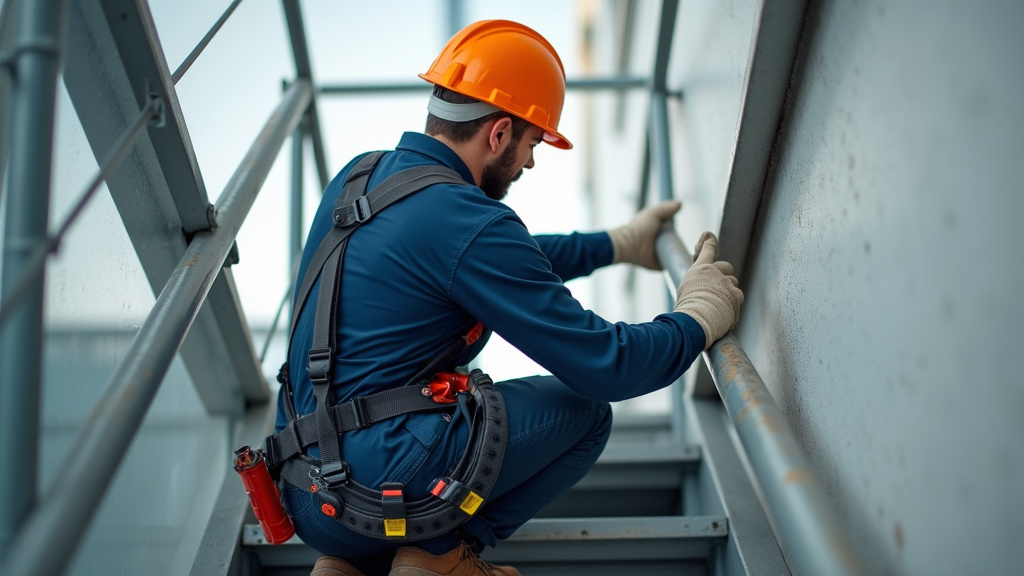 Technicien effectuant un contrôle de maintenance sur un monte-escalier à Boves