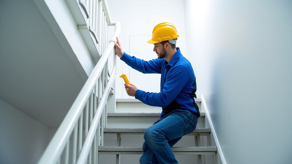 Technicien effectuant une maintenance préventive sur un monte-escalier à Terrasson-Lavilledieu