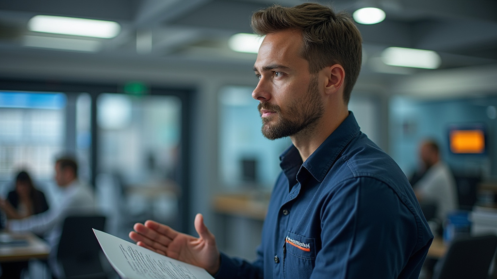 Technicien en cours d