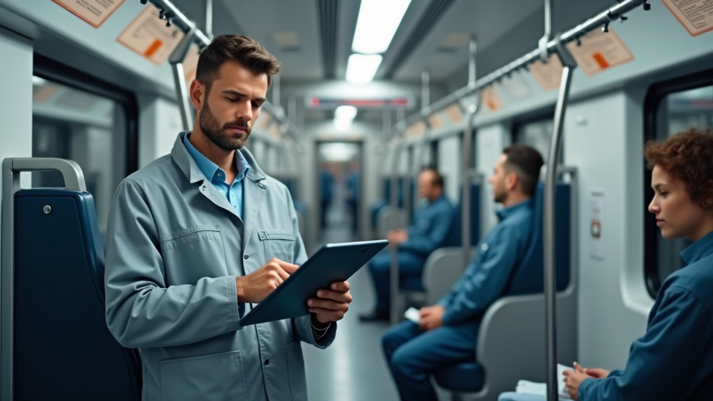 Technicien en train d