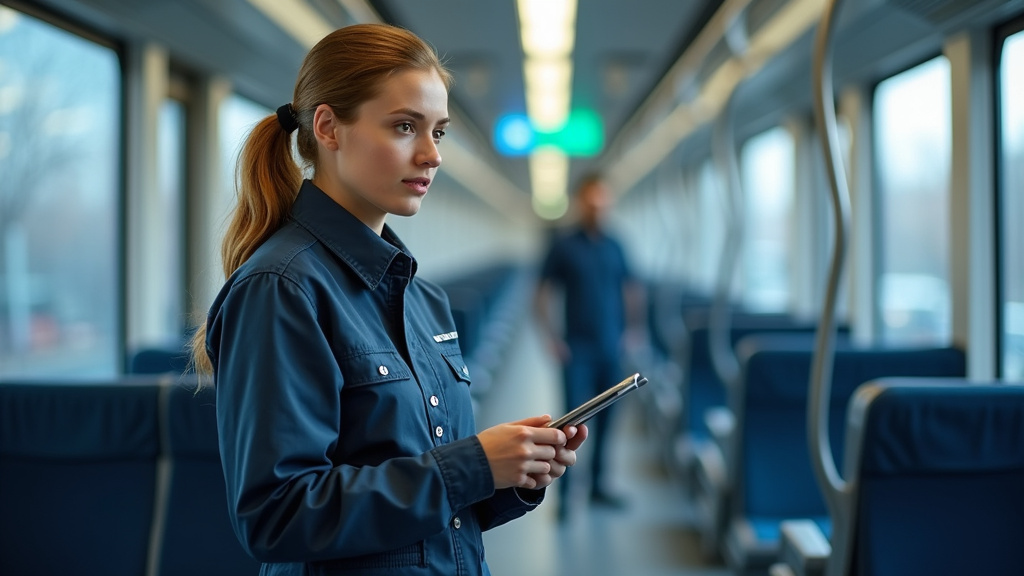 Technicien en train d