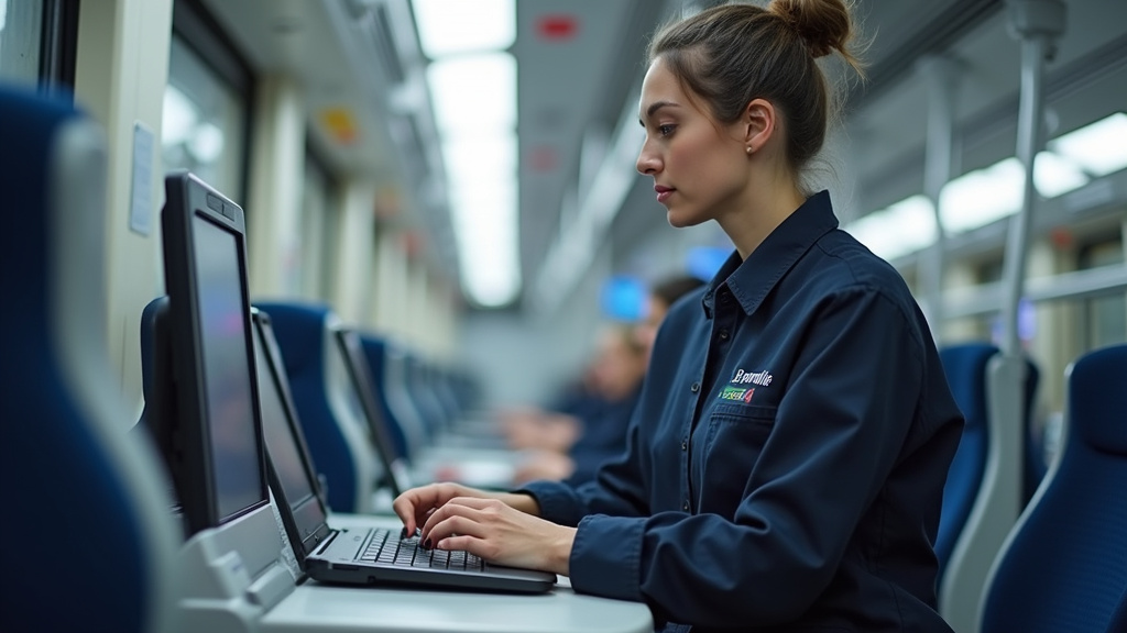 Technicien en train d