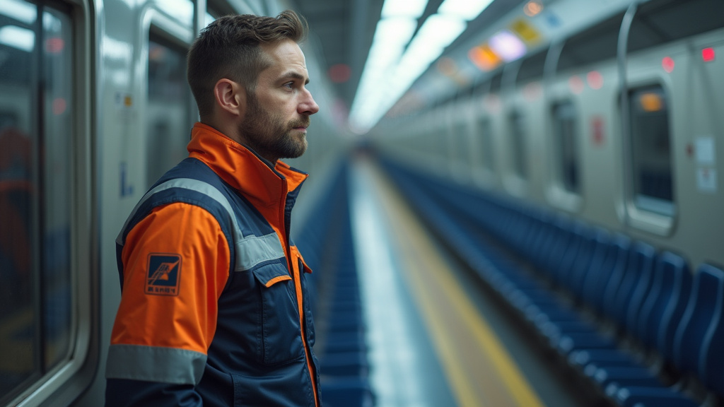 Technicien en train d