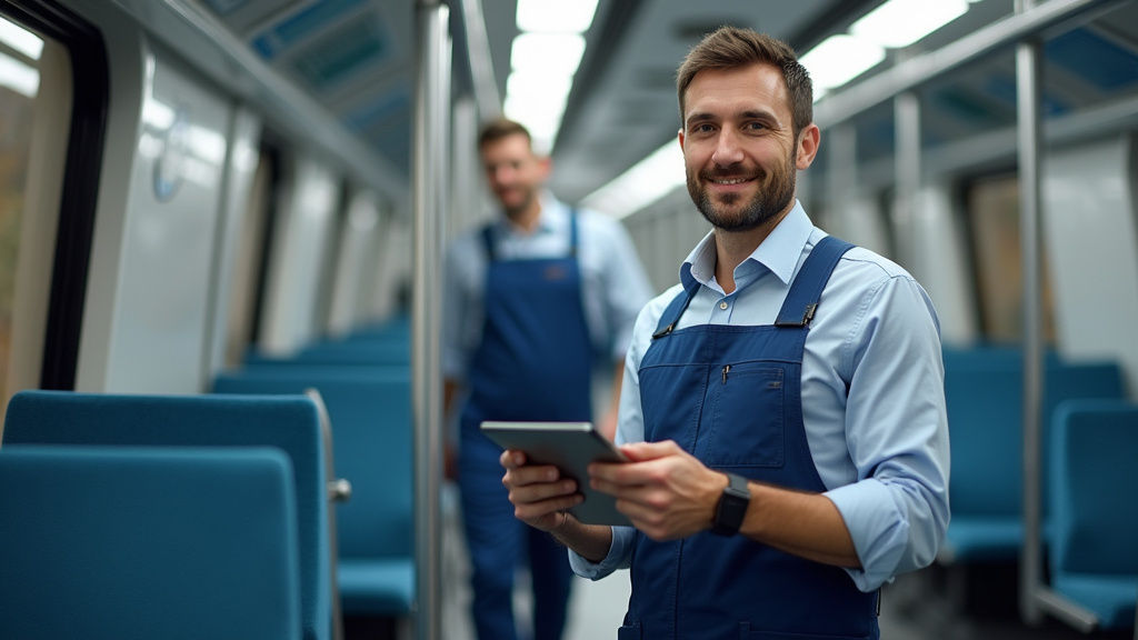 Technicien en train d