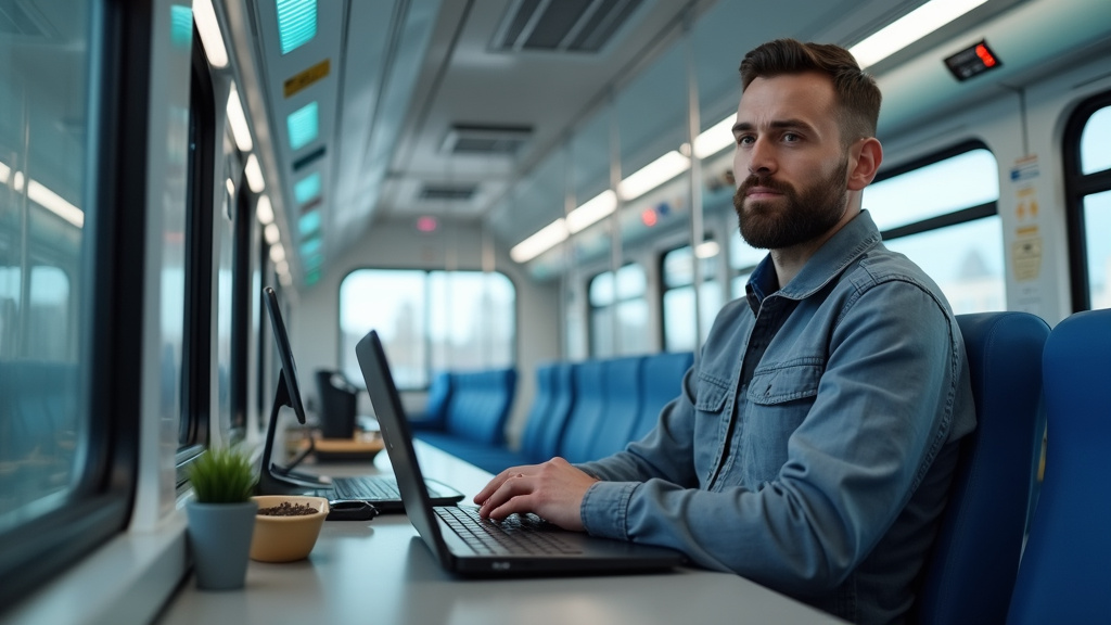 Technicien en train d