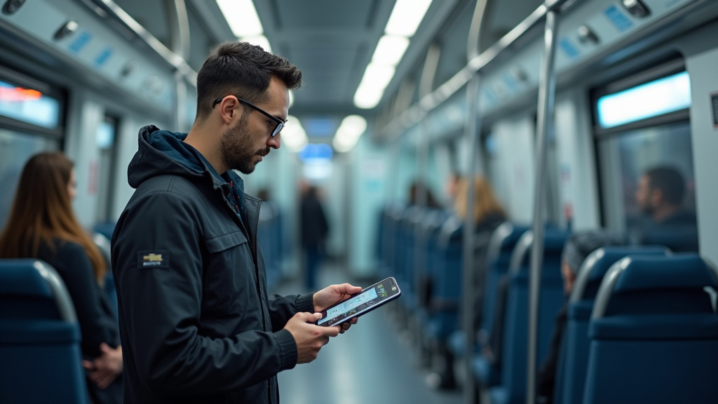 Technicien en train d