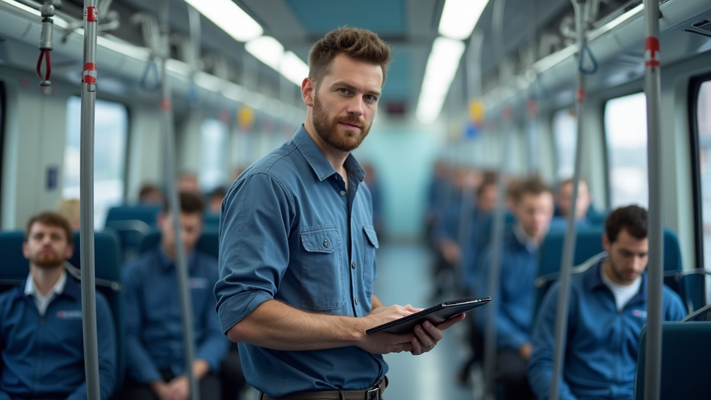 Technicien en train d