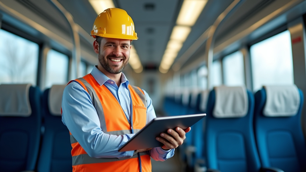 Technicien en train d