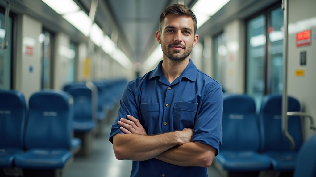 Technicien en train d