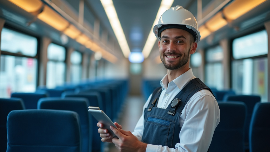 Technicien en train d