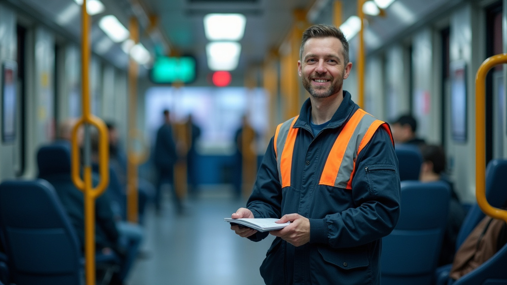 Technicien en train d