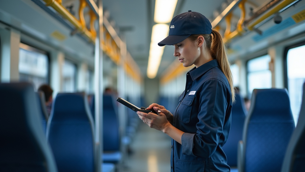 Technicien en train d