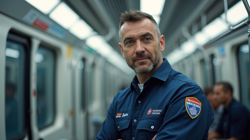 Technicien en train d