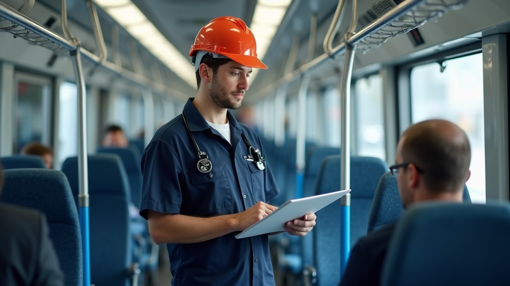 Technicien en train d