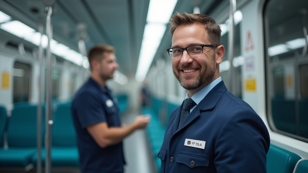 Technicien en train d