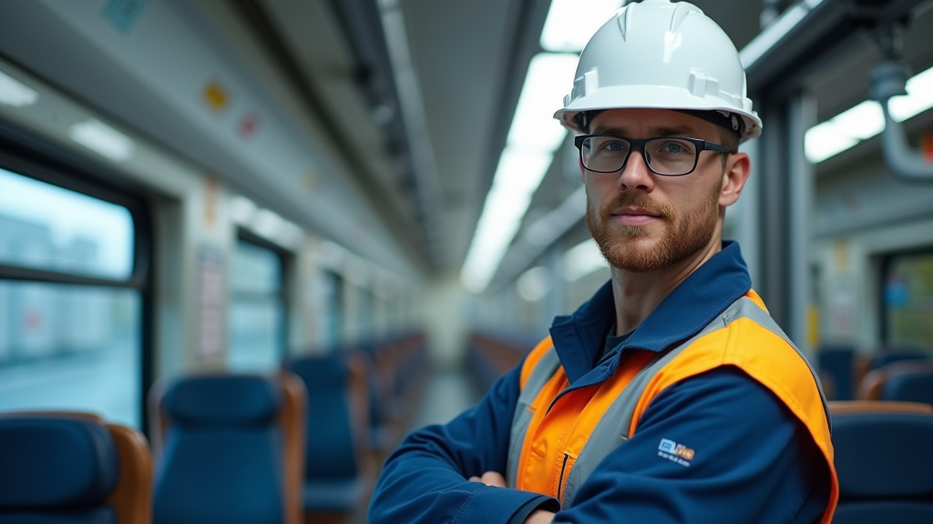 Technicien en train d