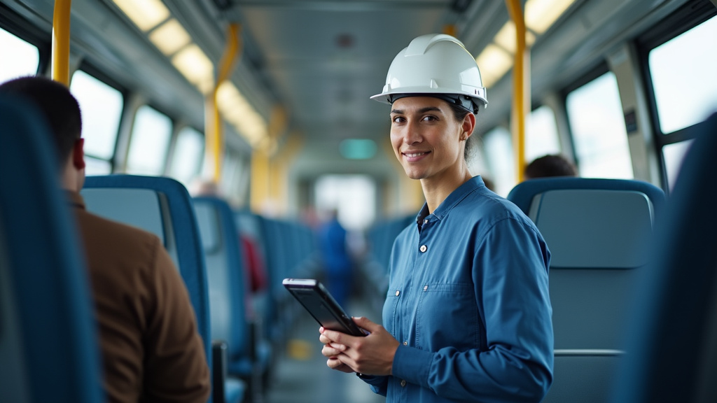 Technicien en train d