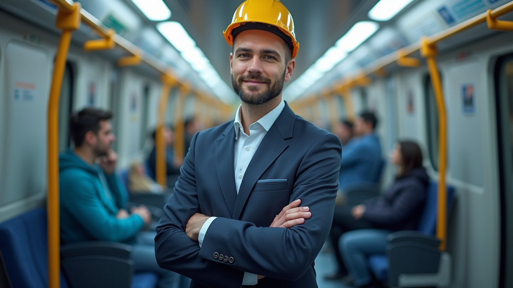 Technicien en train d