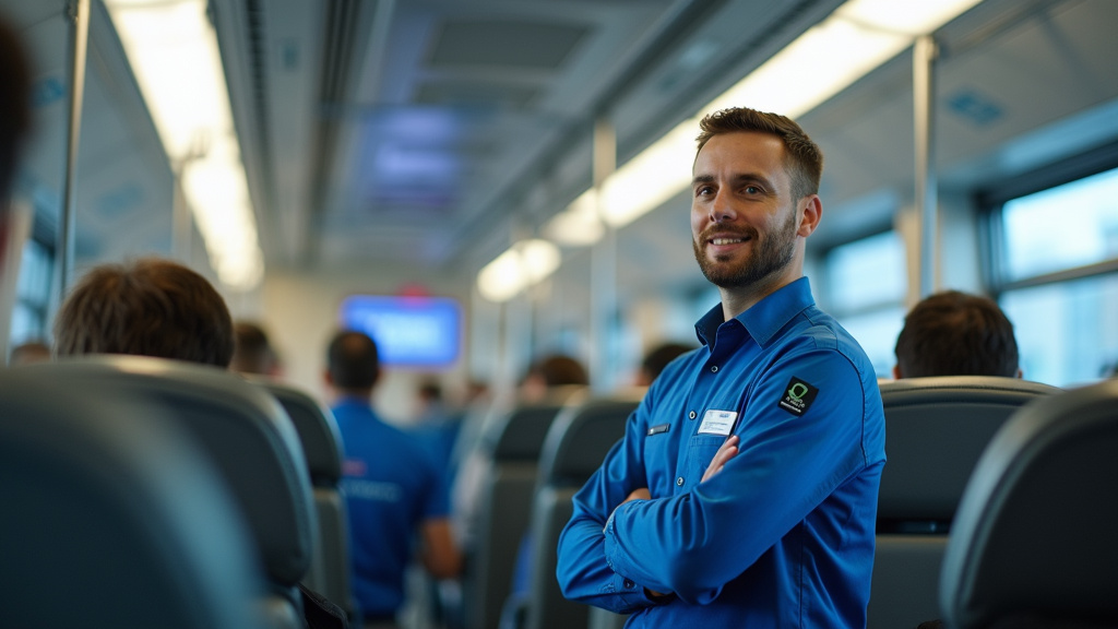 Technicien en train d