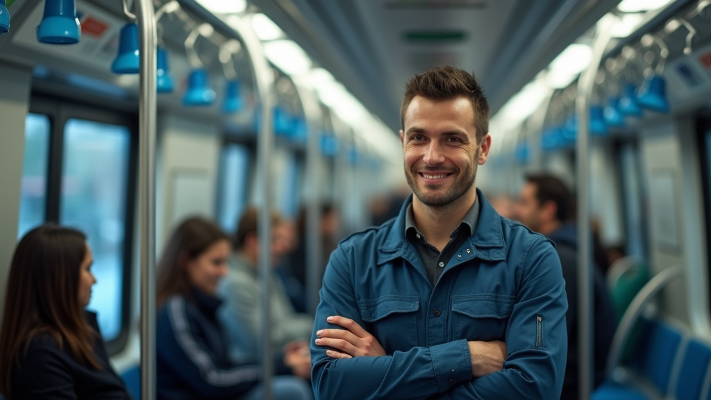 Technicien en train d