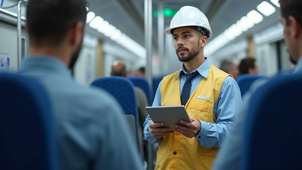 Technicien en train d