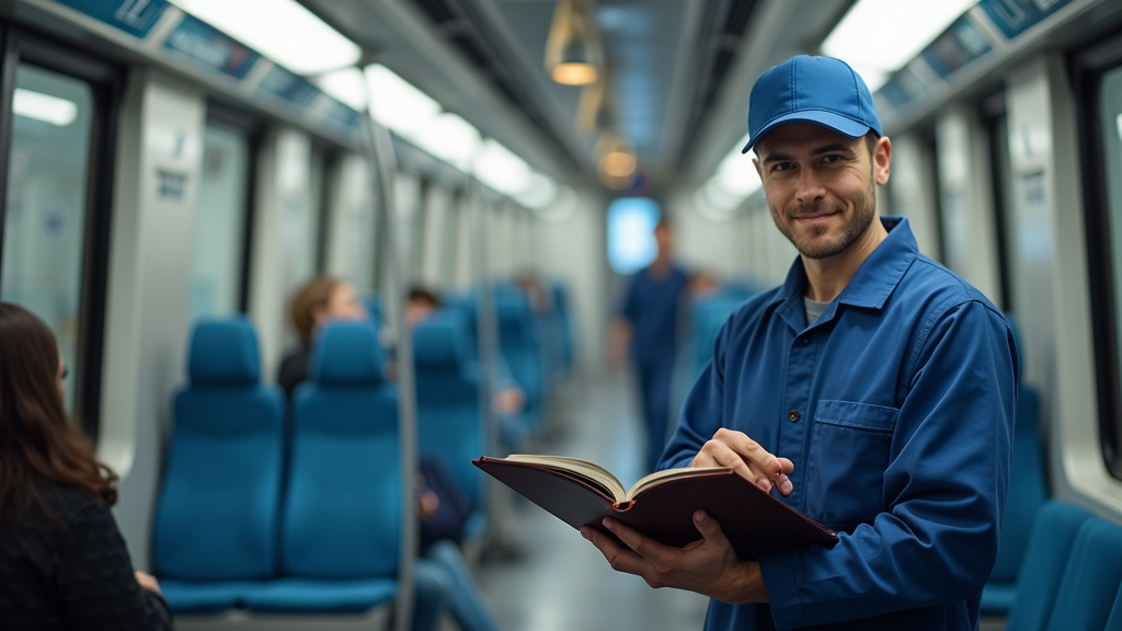 Technicien en train d