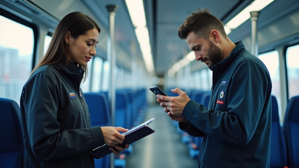 Technicien en train d