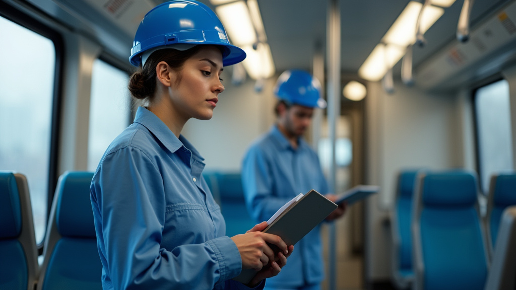 Technicien en train d