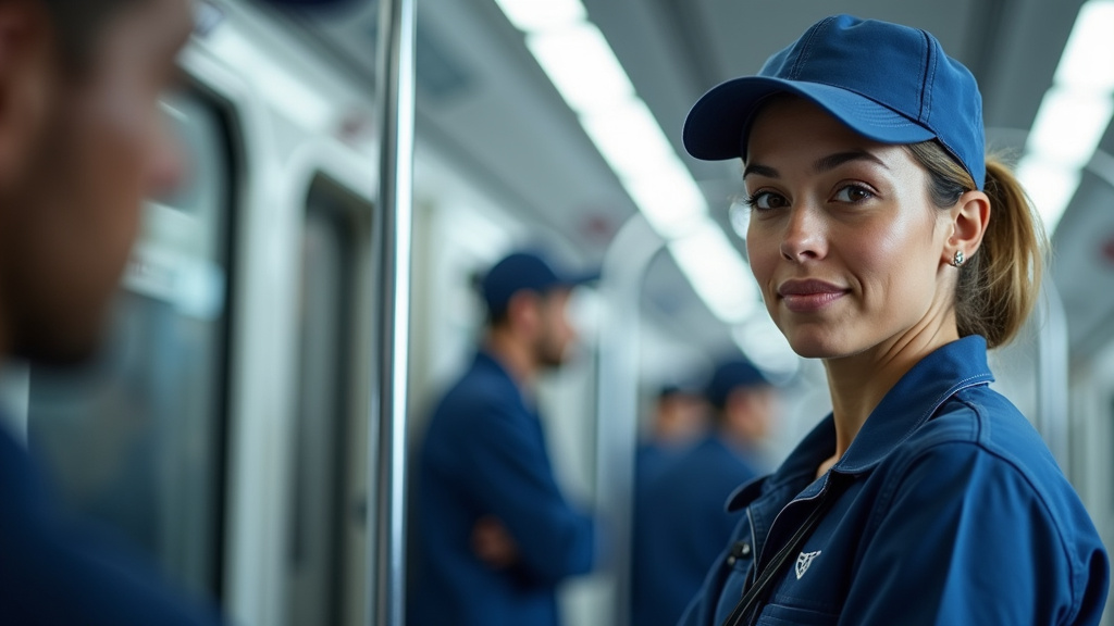 Technicien en train d