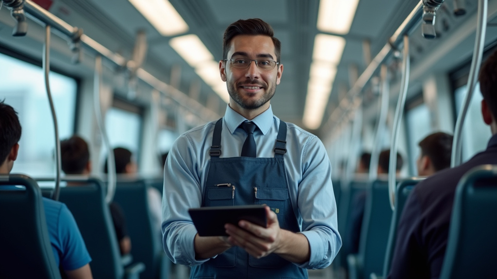 Technicien en train d