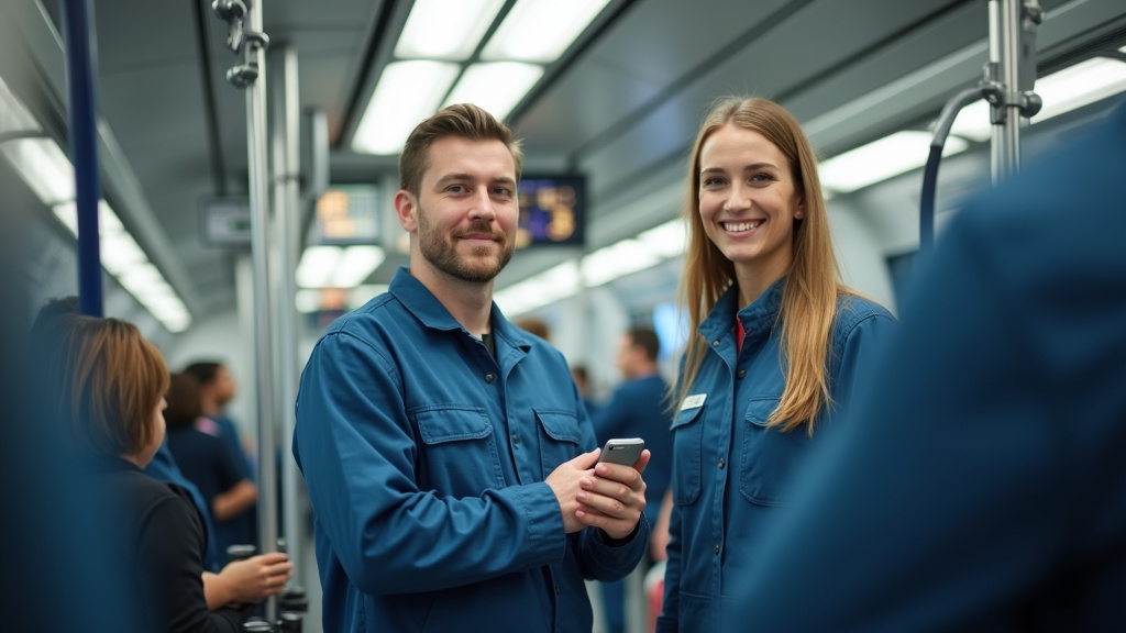 Technicien en train d