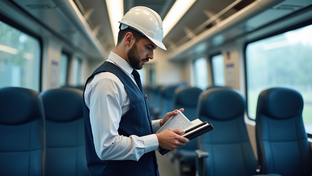 Technicien en train d