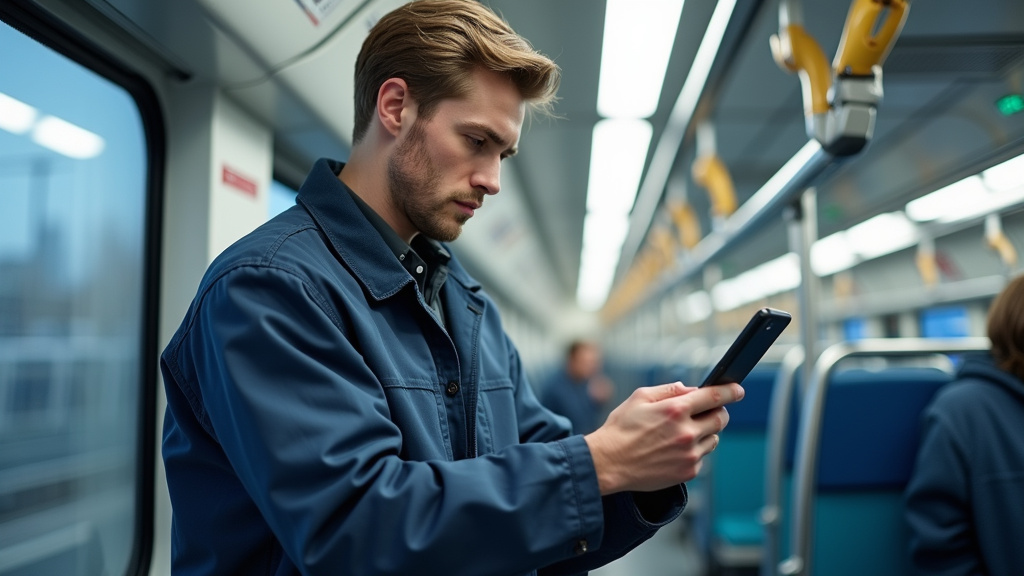 Technicien en train d