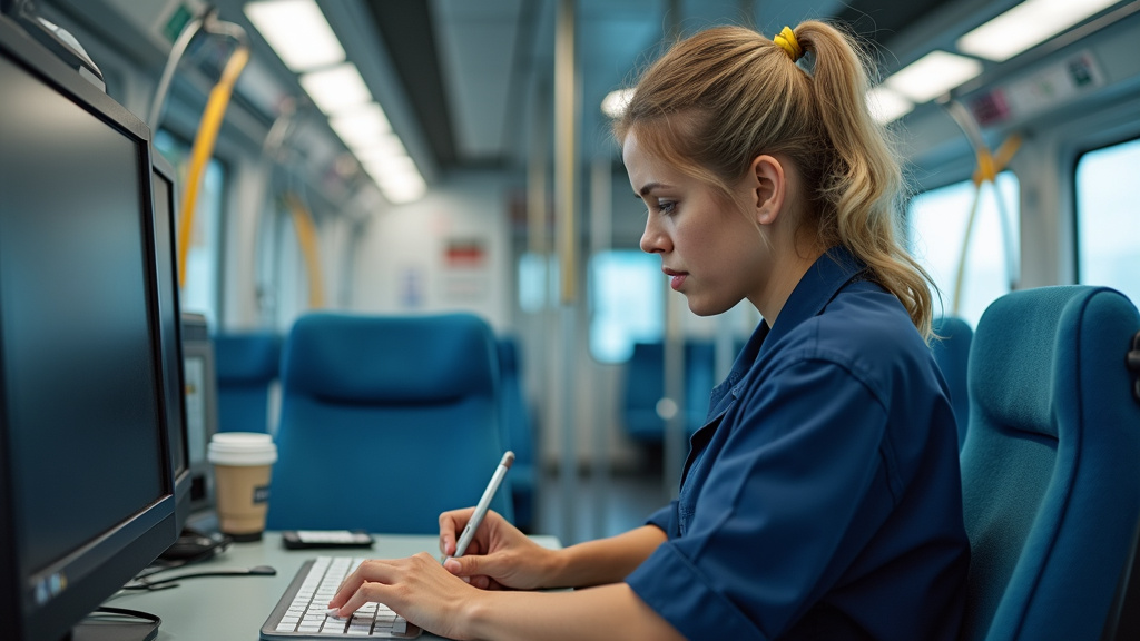 Technicien en train d