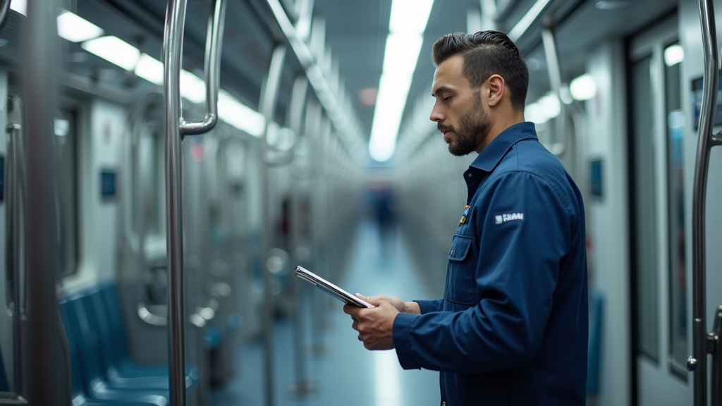 Technicien en train d