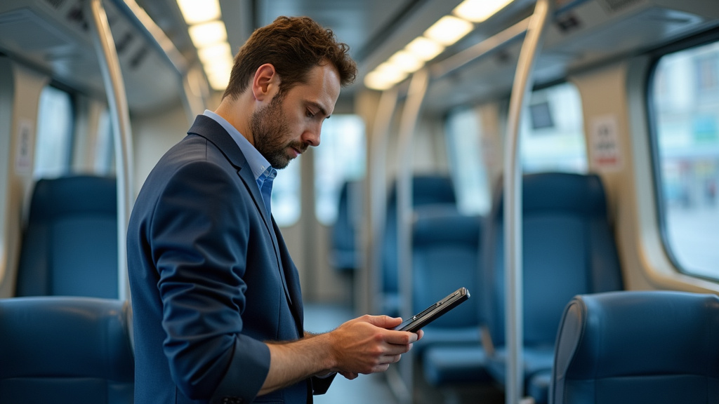 Technicien en train d