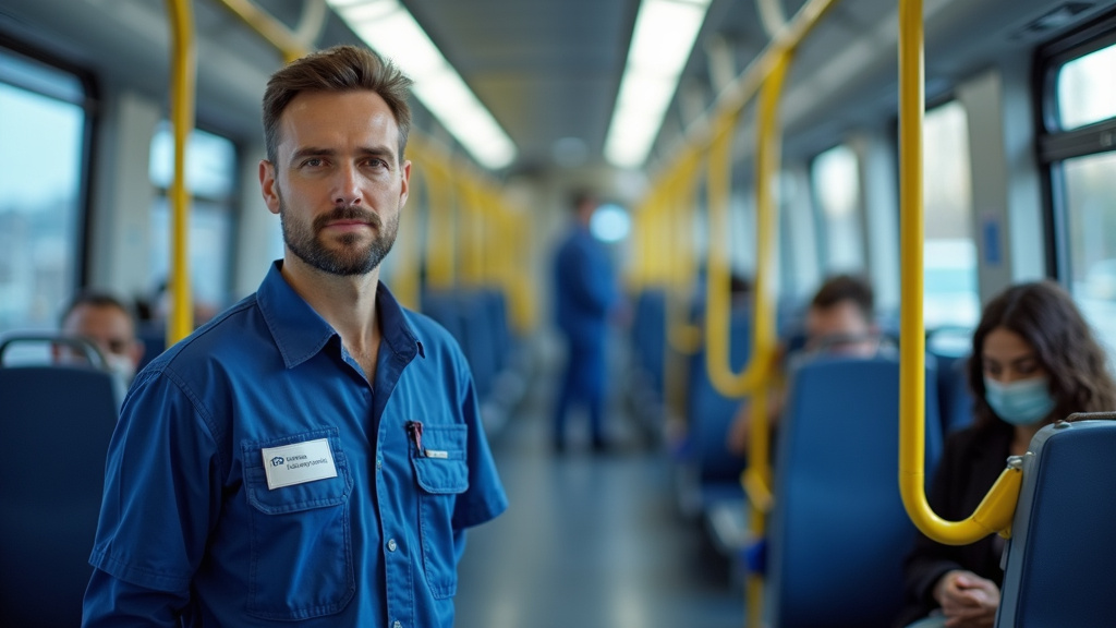 Technicien en train d