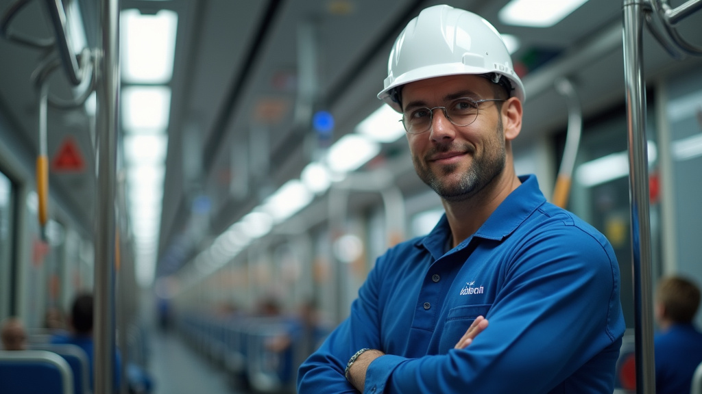 Technicien en train d