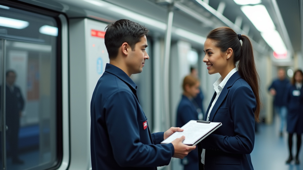 Technicien en train d