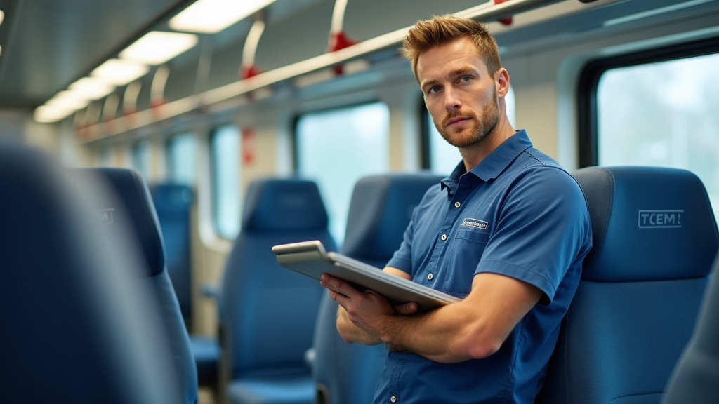 Technicien en train d